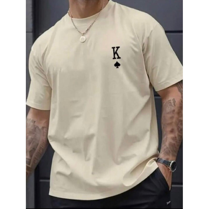 Camiseta Unissex Estampa K Masculina Premium 100% Algodão Manga Curta Camisa Streetwear Lançamento
