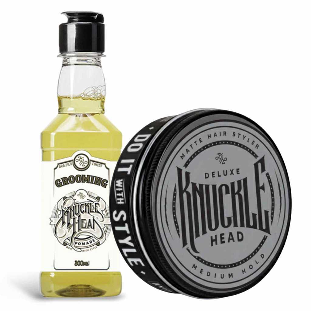 Kit Knucklehead Pomada Matte Deluxe 50g + Grooming 300ml