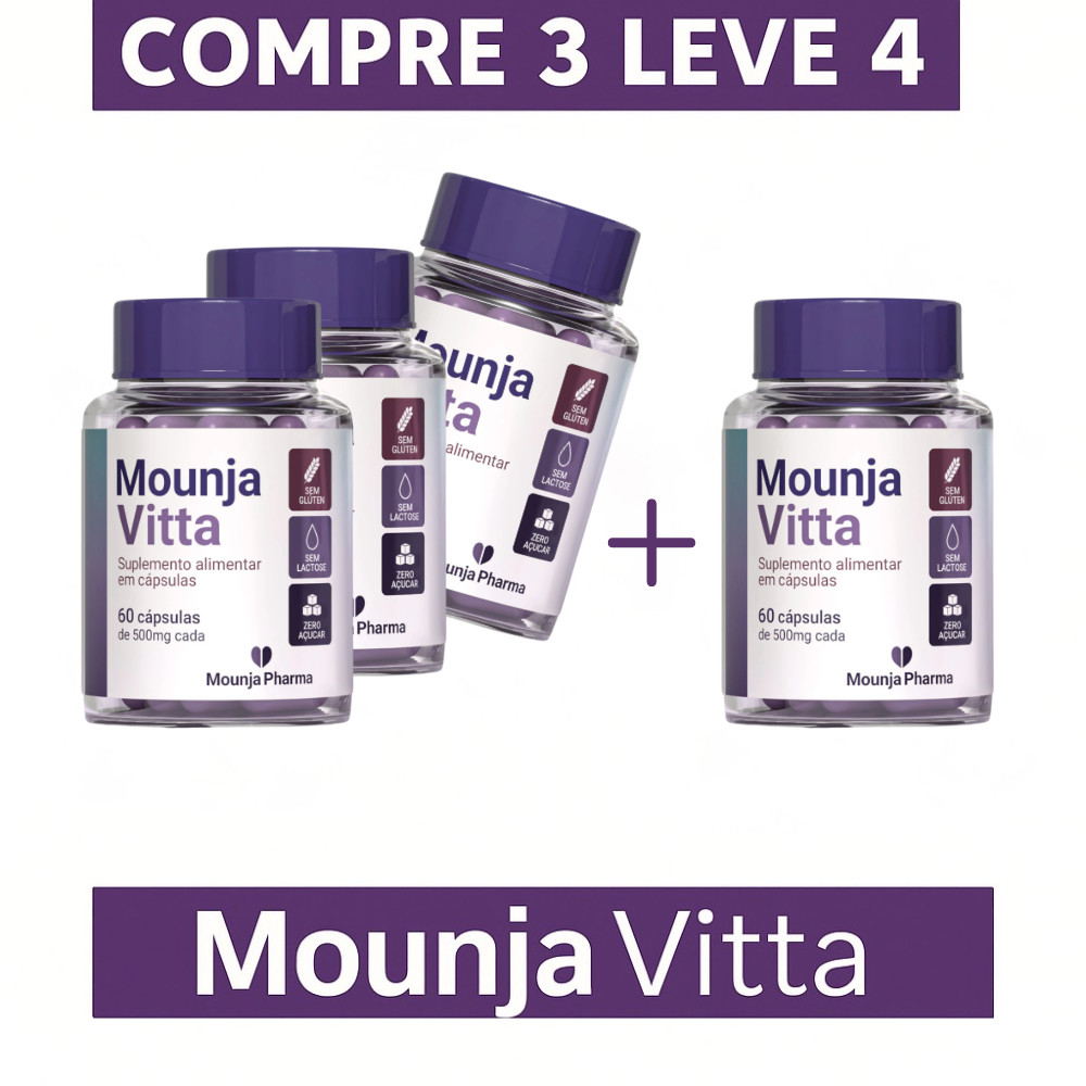 LIMITADO Compre 3 Leve 4 - Psyllium + Quitosana + Spirulina - 500mg