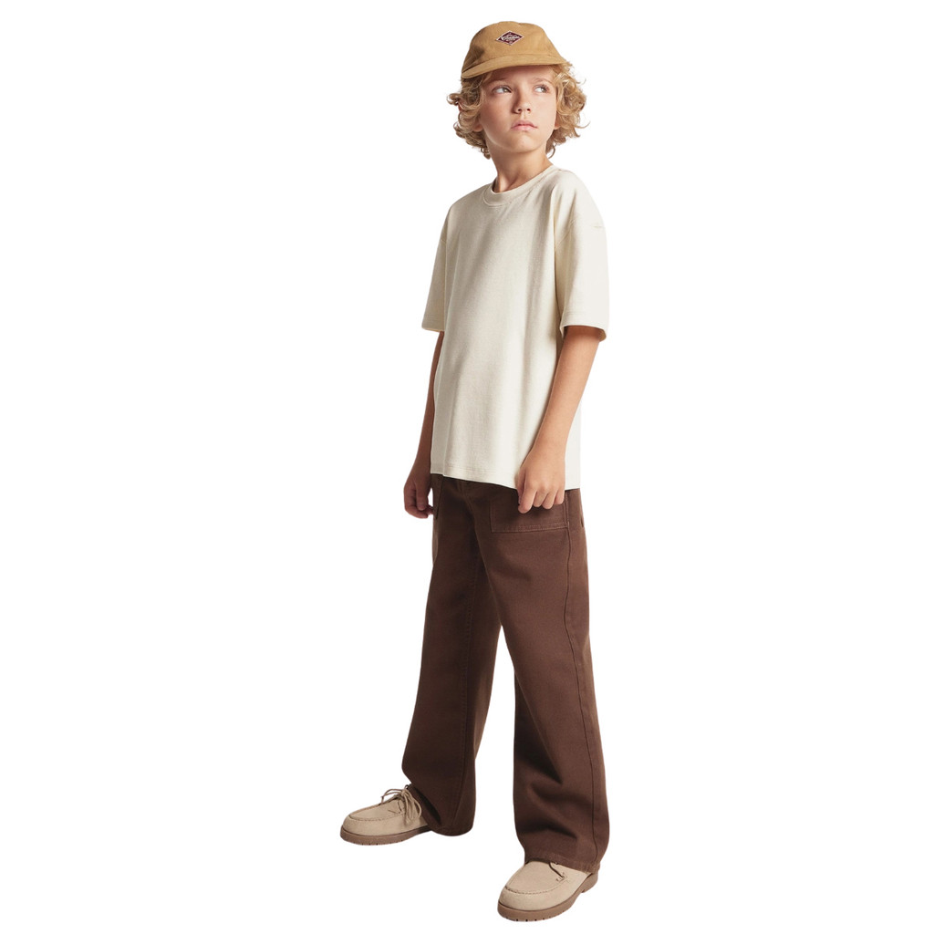 Calça Hering Infantil Menino Reta em Sarja