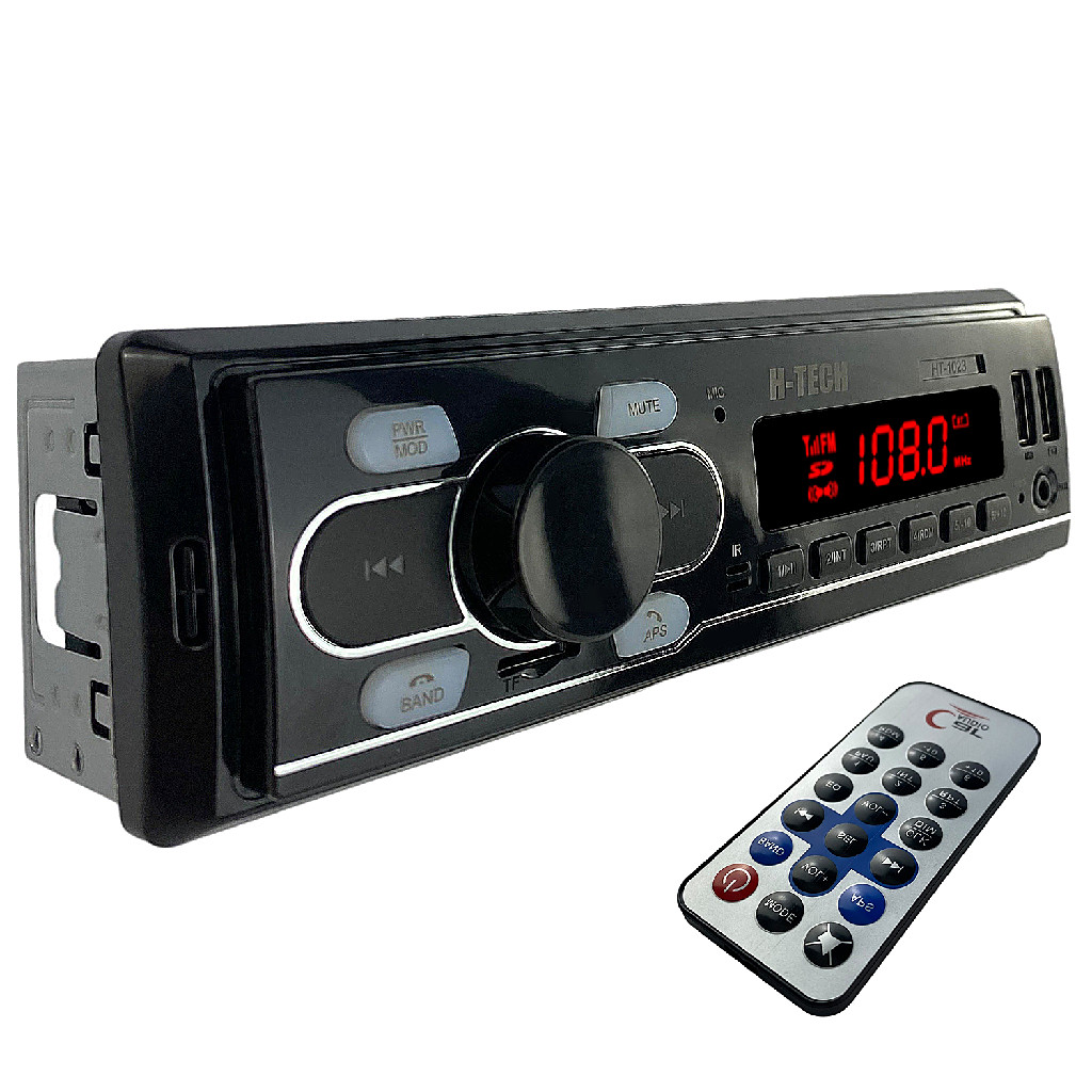 Som Rádio Automotivo Bluetooth Usb Card Sd Aux Fm Mp3 H-tech