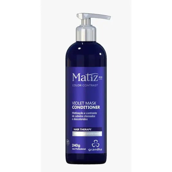 Matiz P21 - Violet Mask Condicionador Matizador para Cabelos Clareados e Descoloridos 240 g