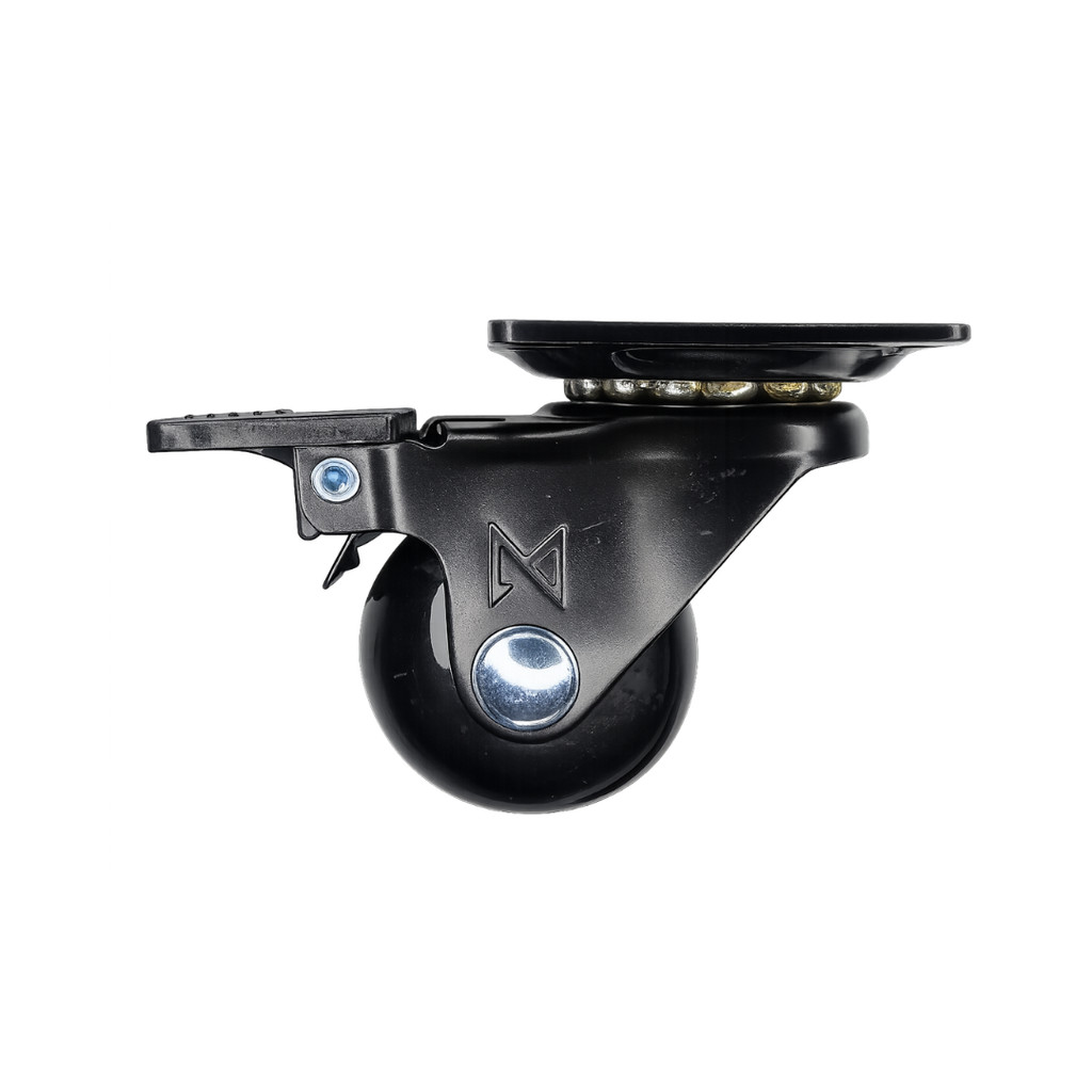 Rodinha de Silicone Com Freio Para Móveis Rodízio Giratório Gel 35mm - Rodizio Preto