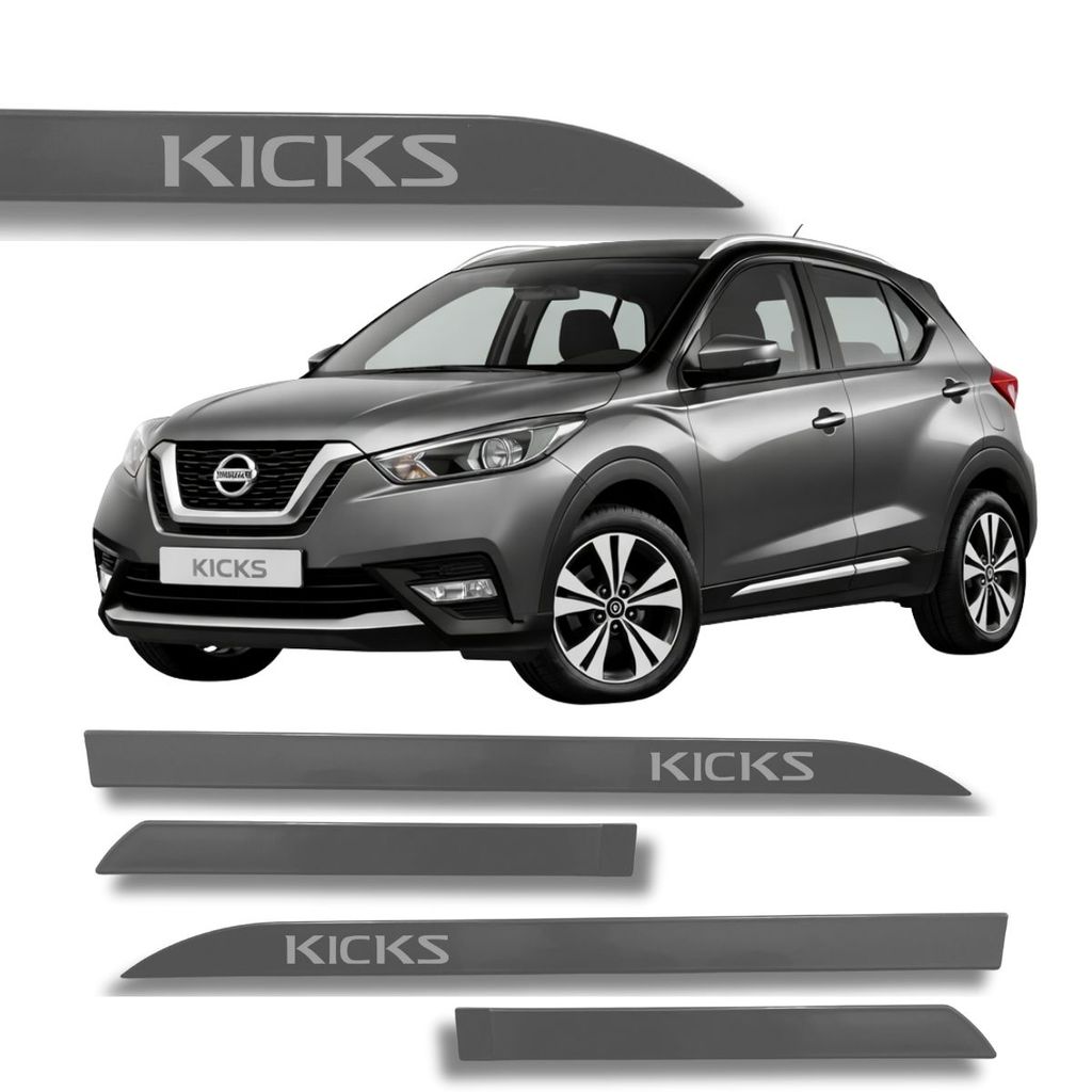 Friso Porta Nissan Kicks Original Cinza Grafite 2019 à 2023
