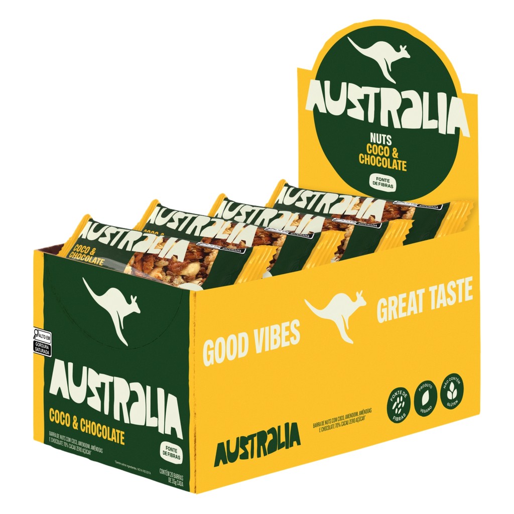 Harts - Barra de Nuts - Display 20x35g  - Coco e Chocolate