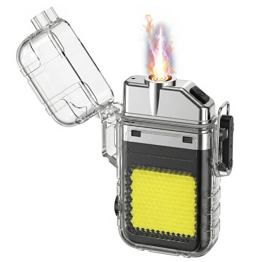 Isqueiro com Lanterna LED Forte Recarregável USB Compacto para Uso Diário em Oferta na Shopee