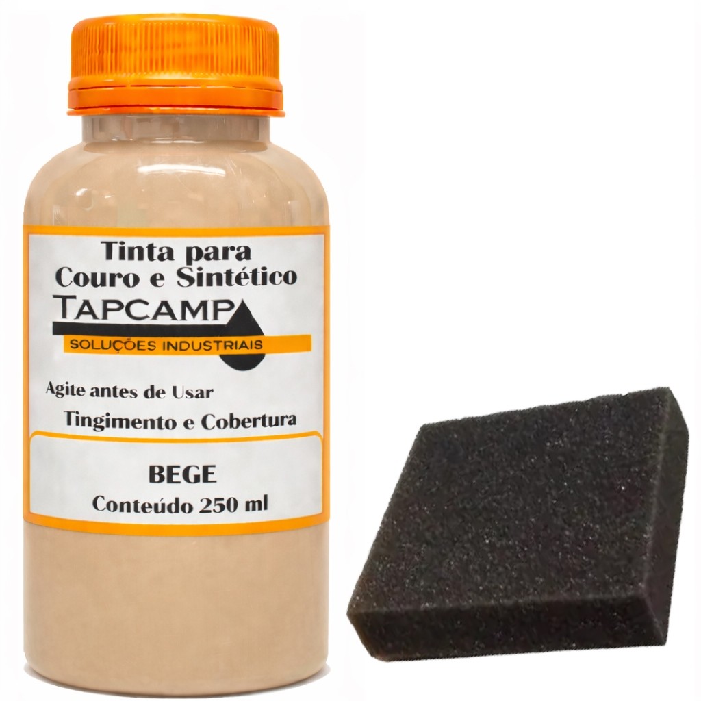 Tinta BEGE Couro Automotivo Restaurar Banco Carro Sofá 250ml
