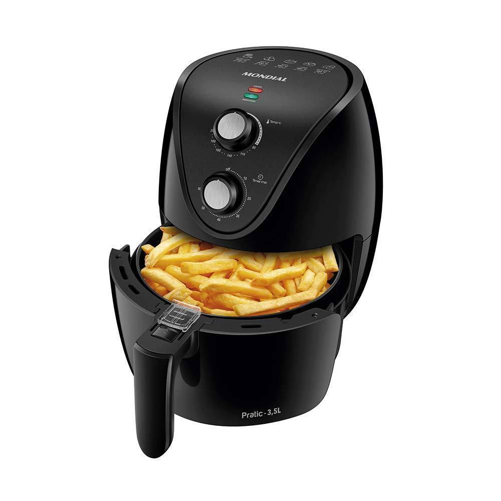 Fritadeira Air Fryer 3,5L Mondial AF35BF Preta 220V em Oferta na Shopee