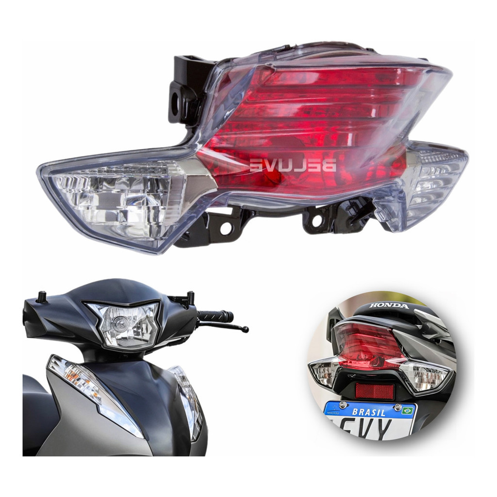 Lanterna Traseira Completa Honda Biz 125 Biz 110 2018 À 2025 em Oferta na Shopee