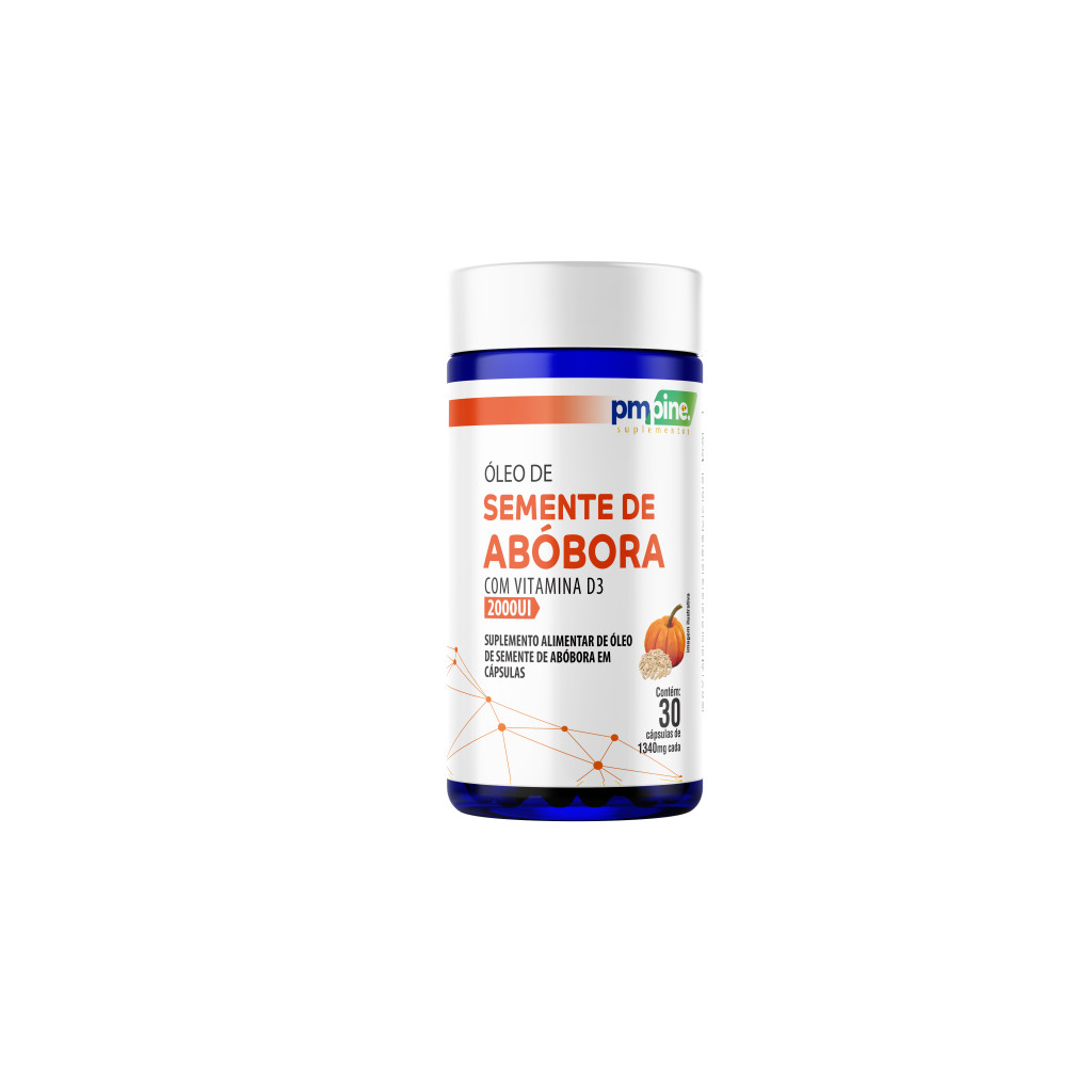 ÓLEO DE SEMENTE DE ABÓBORA + VIT D3 1340mg 30caps (1 AO DIA)
