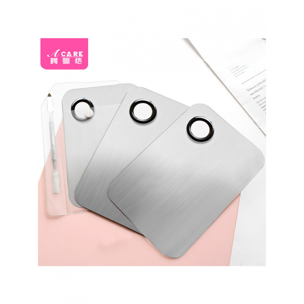 Paleta AB1sq801-Fácil de usar paleta de base líquida Manicure paleta de maquiagem vara cocô