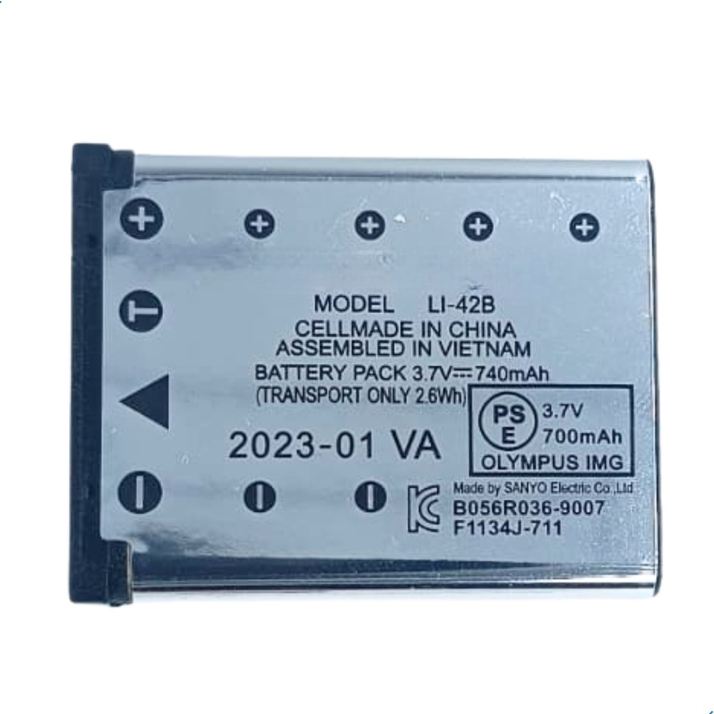 Bateria LI-42B 740mAh 3.7V para Câmeras Olympus, Nikon, Fujifilm, Pentax e Casio Compatíveis