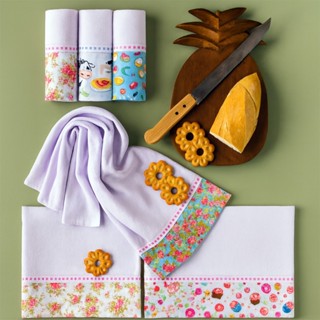 Pano De Prato Barrado Premium Atacado Kit Com 5 Peças em Oferta na Shopee