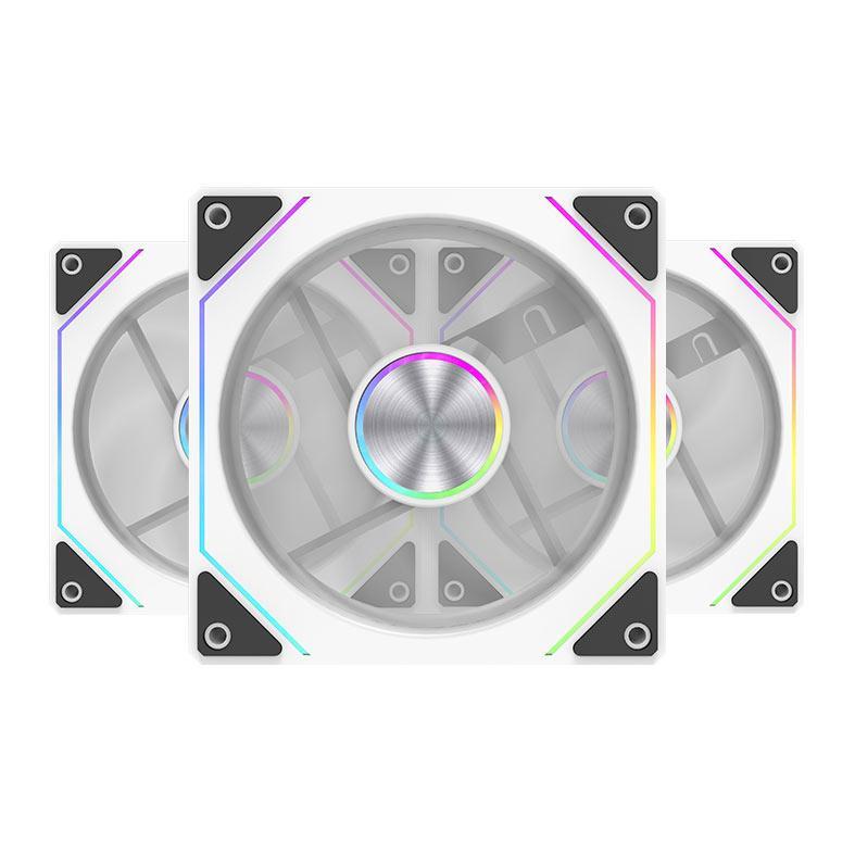 Kit Ventoinhas Aigo Darkflash INF32T, ARGB, 3x120mm, Branco, INF32T3X1-WH