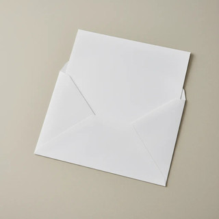 Envelope Visita Branco + Cartão Branco 12x8Cm 50 Unidades