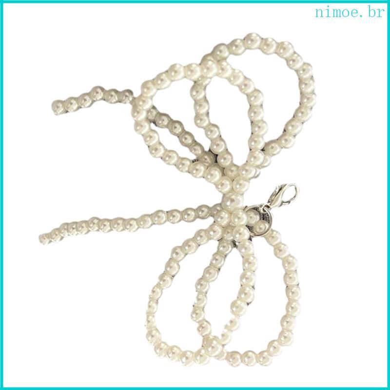 Nim Elegante Laço Chaveiro Chique Saco Charme Para Indivisões Da Frente