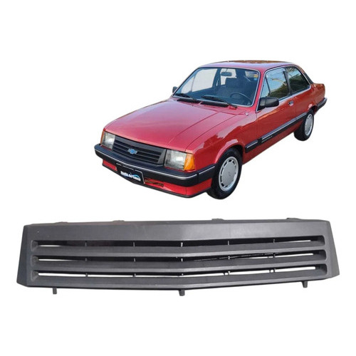 Grade Parachoque Dianteiro Chevrolet Chevette 1987 1990 Preto Ambos Lados
