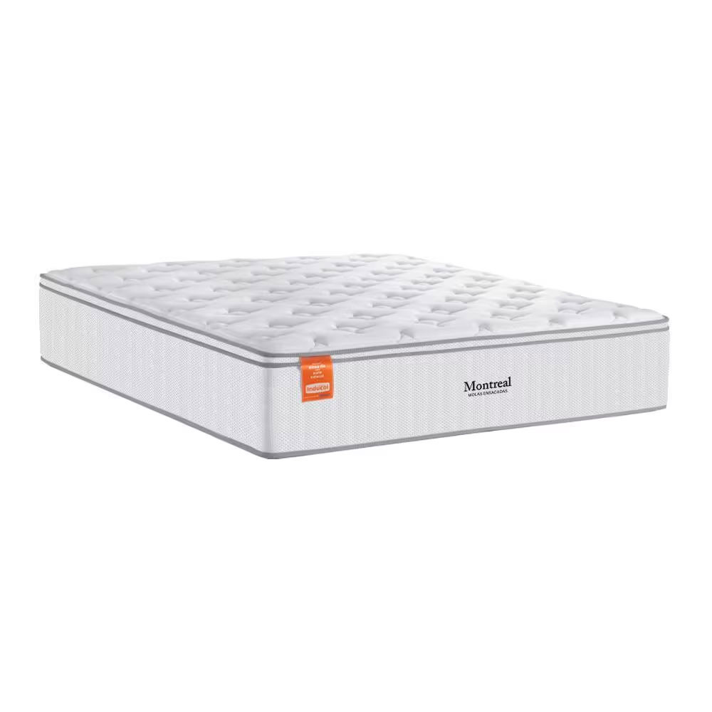 Imagem Colchão de Casal Inducol Montreal com Europillow e Revestimento em Tecido Malha 28x138x188cm