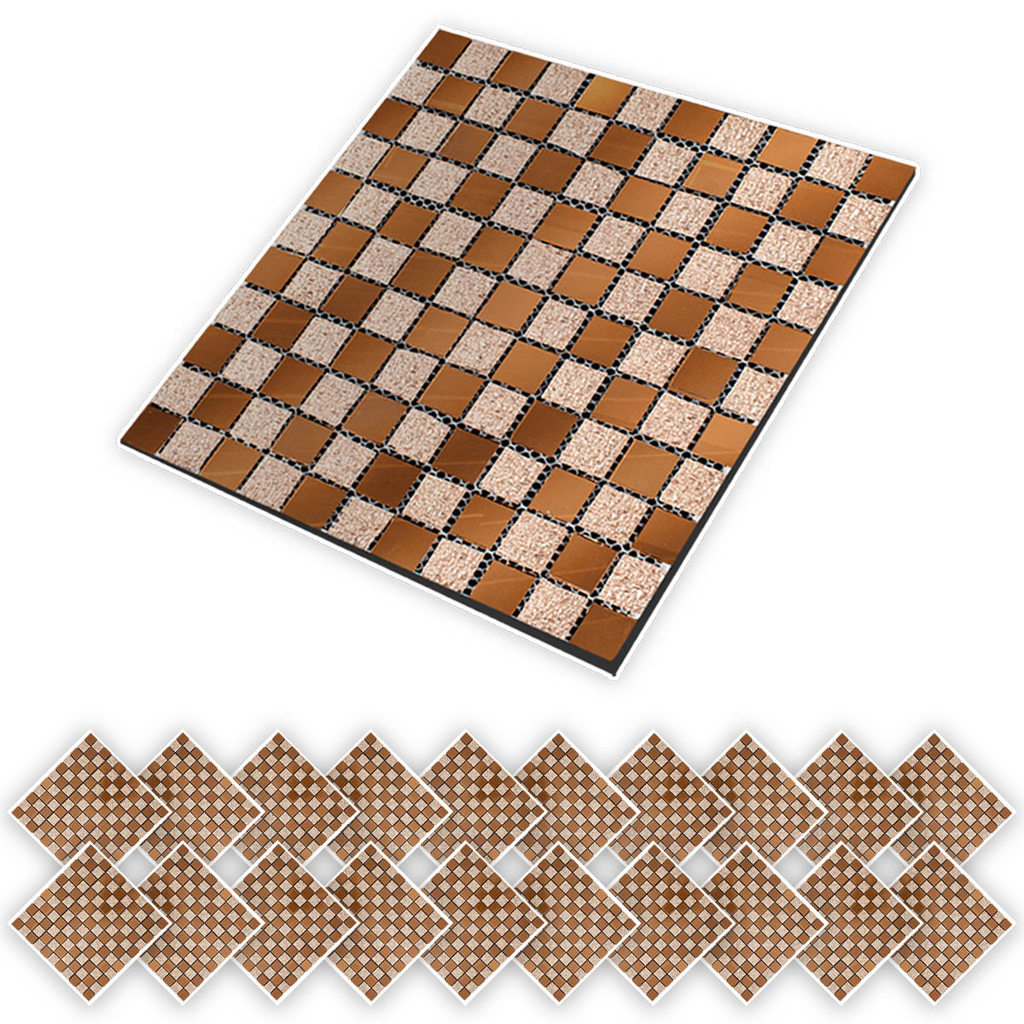Pastilha De Vidro Adesiva Kit 20 Uni Parede Banheiro Cozinha Sala Decorativa Fácil Aplicacao Moderna Reforma Requintado