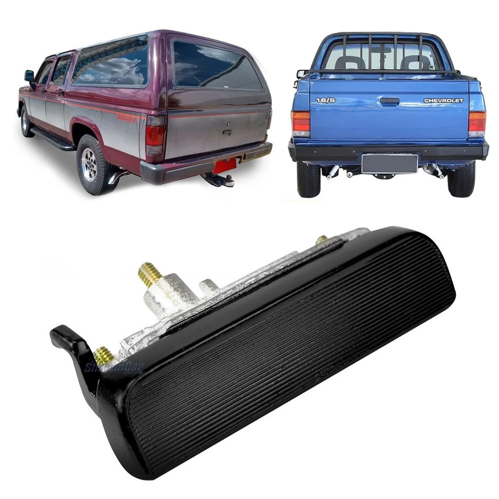 MAÇANETA EXTERNA TAMPA CAÇAMBA TRASEIRA CHEVY 500 83 A 95 BONANZA 89 A 94 VERANEIO 64 A 89 PRETO