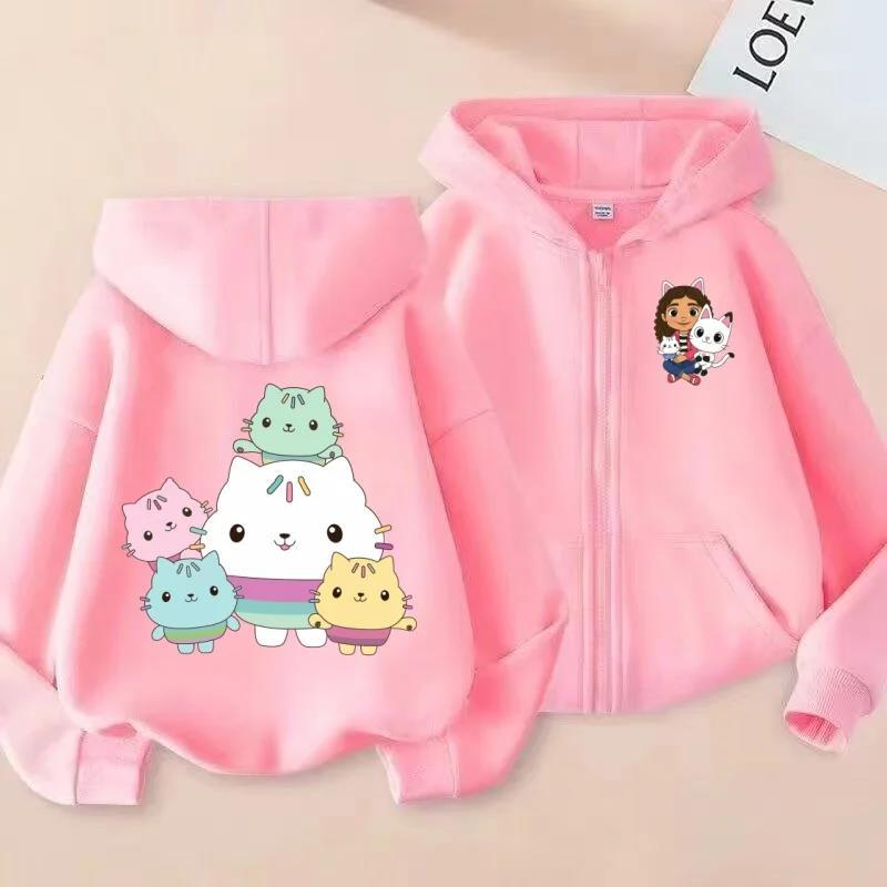 Casa De Bonecas Mágica Super Fofa Gabby Para Meninas Com Zíper E Capuz Primavera Design Fino Jaqueta Cardigã