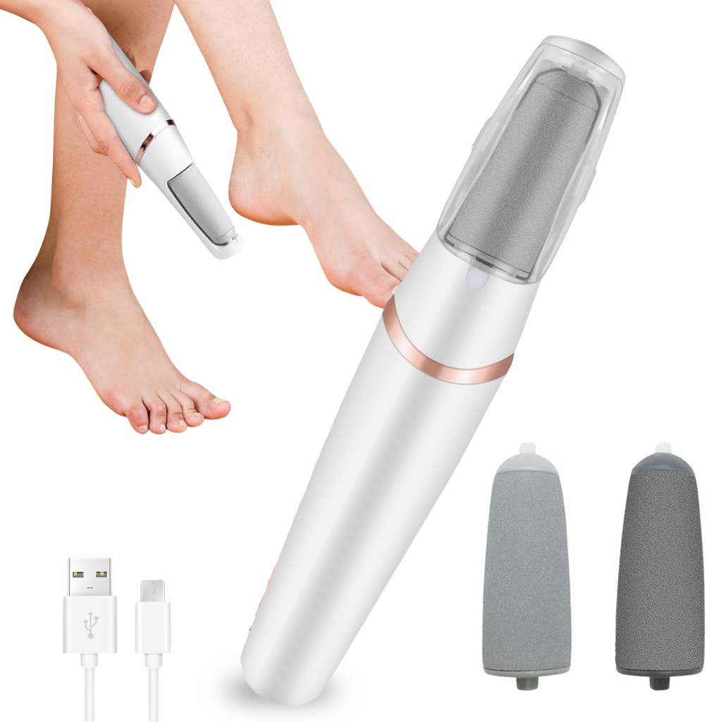 Lixador De Pé Elétrico Esfoliadora Tira Calos Pedicure Lixa Elimina Calo Portátil Recarregável Usb