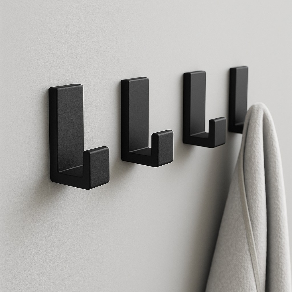 Kit Cabide Gancho Adesivo de Parede com Fita Dupla Face para Toalhas Banheiro