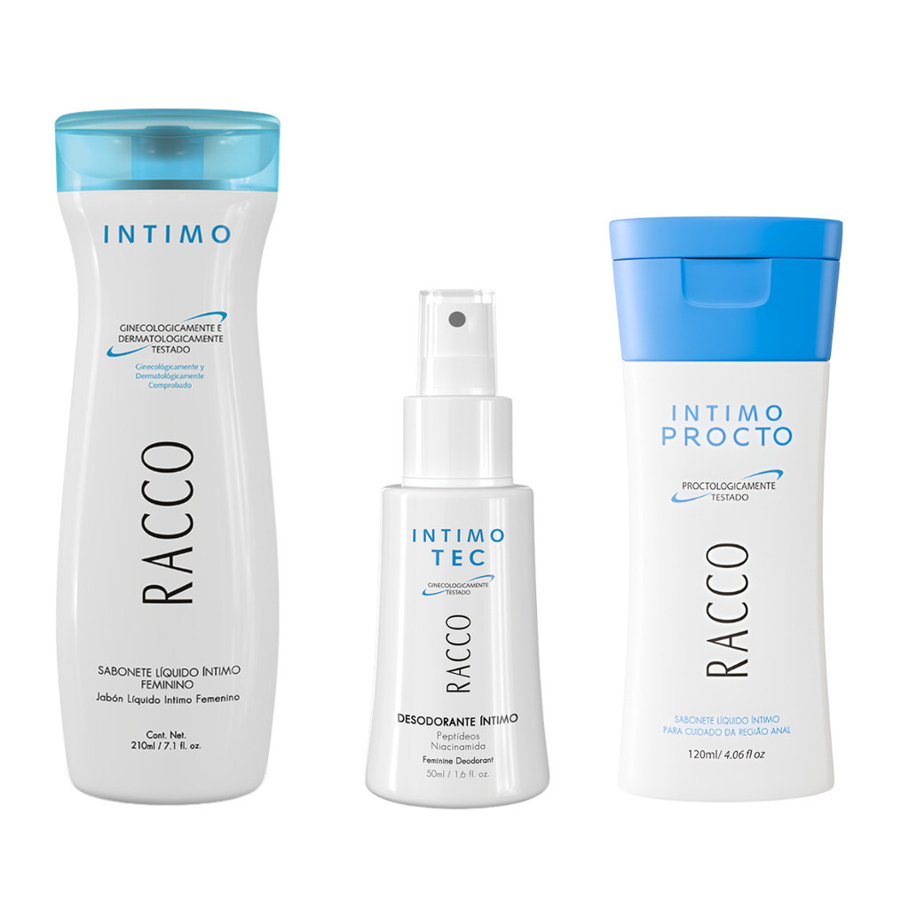 Kit Sabonete Íntimo + Procto + Desodorante Tec - Racco