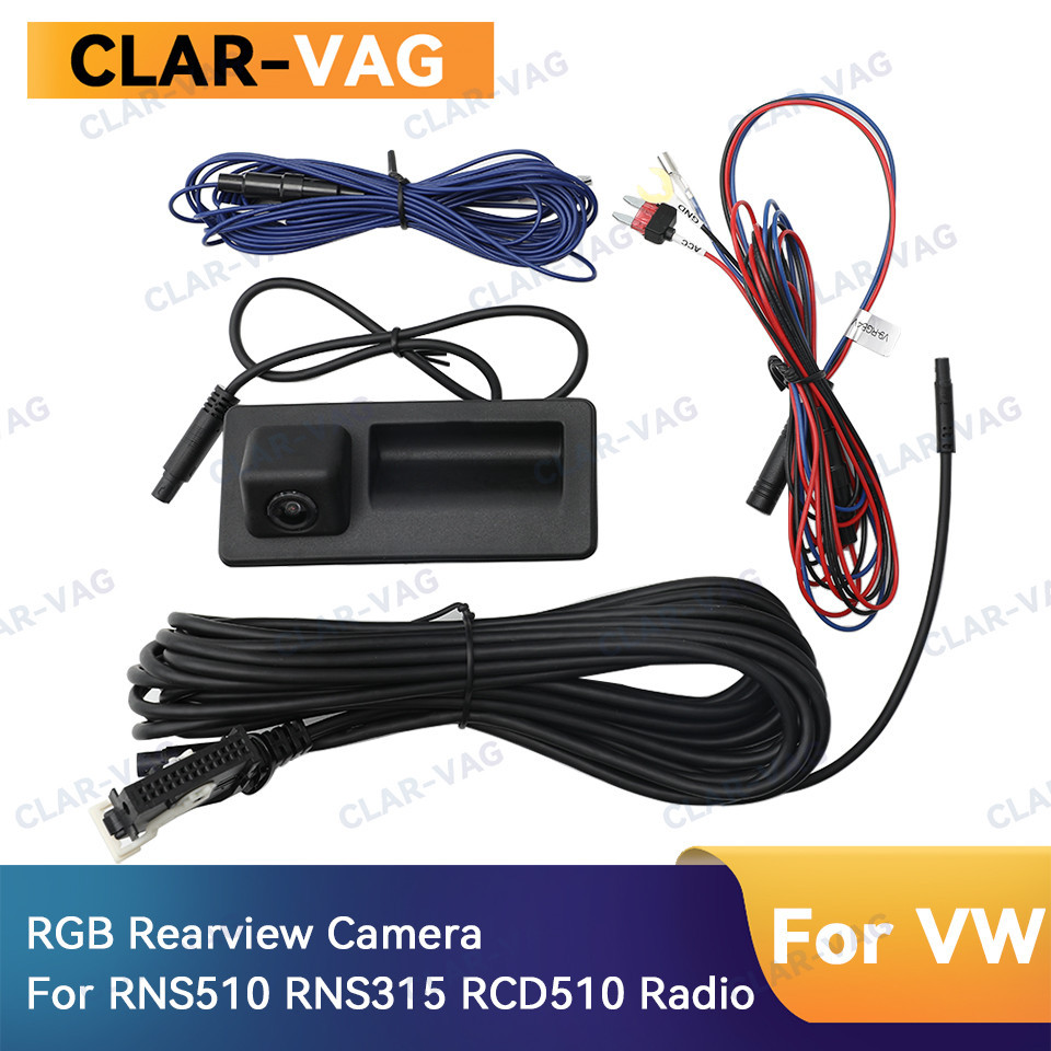 Para VW Jetta MK5 5 MK6 VI Tiguan Passat B7 RNS510 RNS315 RCD510 Rádio RGB Câmera Retrovisor Com Interruptor Tronco 6.55