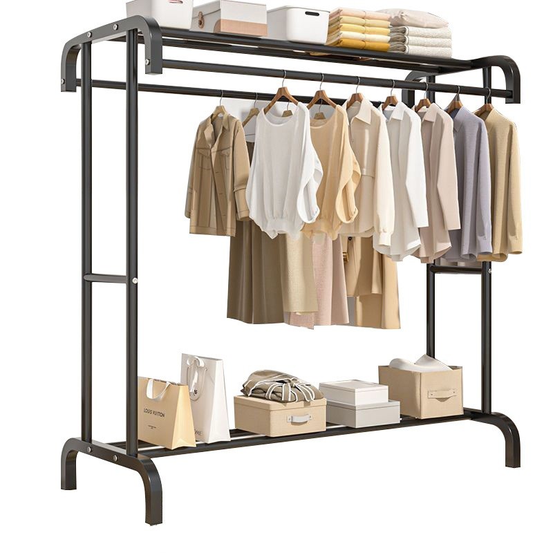 Armario Cabideiro Arara Dupla Preta Para Roupa Com Sapateira em Oferta na Shopee