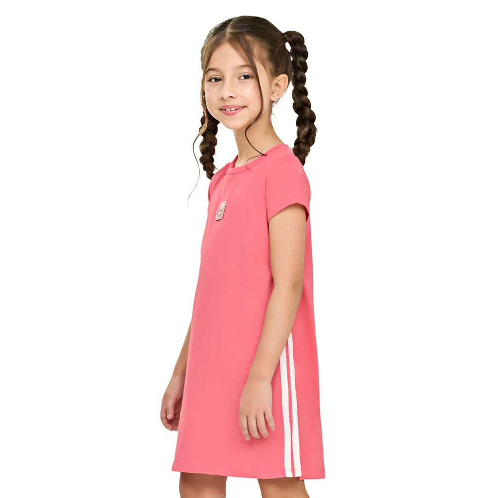 Vestido Reto Infantil Menina Meia Malha Elian Rosa em Oferta na Shopee