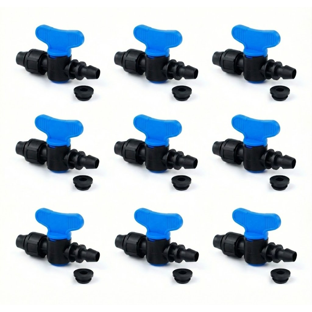 Kit 50, 100 e 200 Registro Inicial Válvula 16mm + Chula para gotejamento em Oferta na Shopee