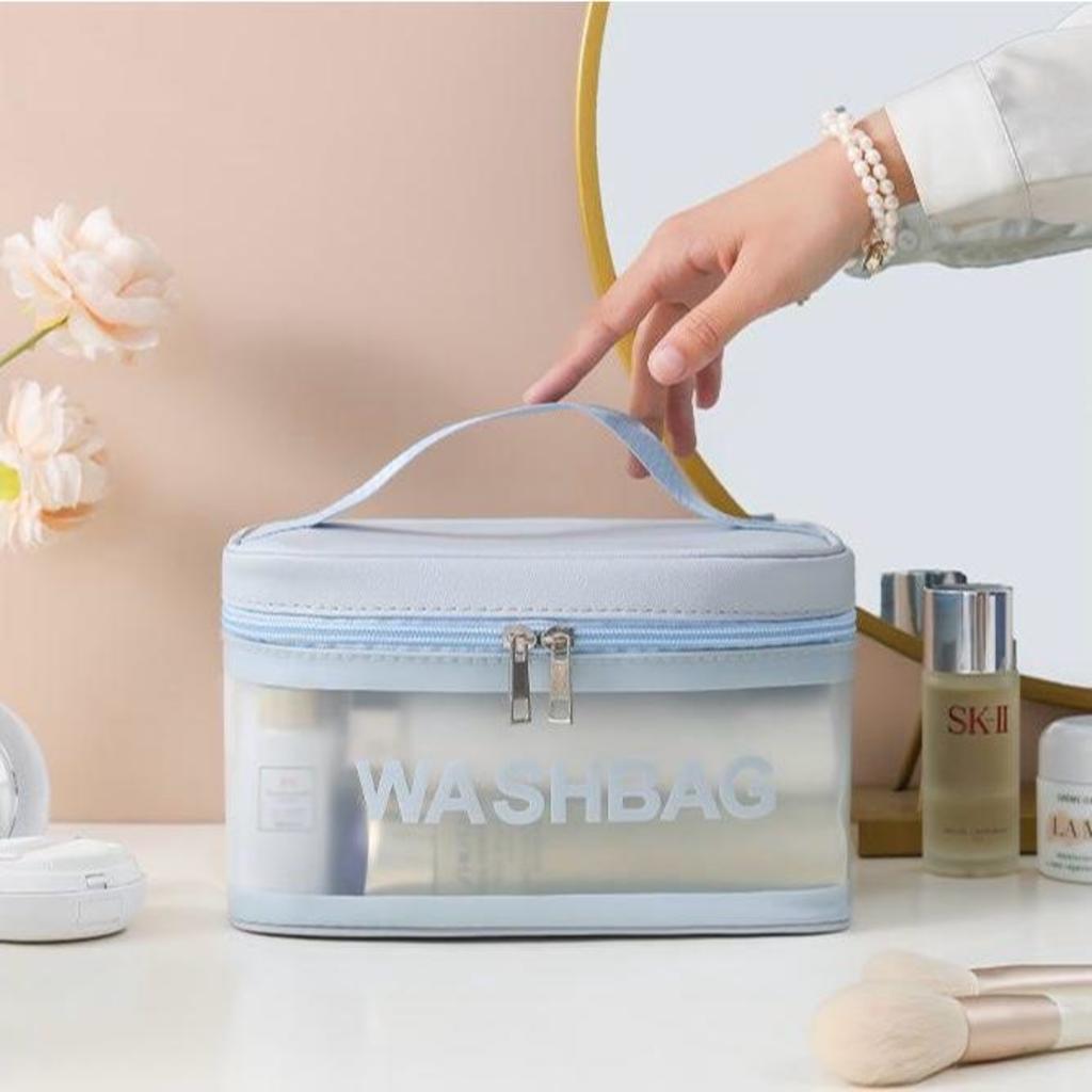 Nécessaire Frasqueira Transparente WashBag em Oferta na Shopee