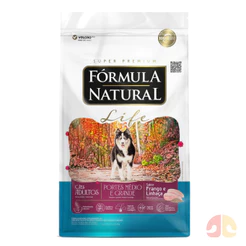 Ração Fórmula Natural Life Cães Adultos 15kg Porte Médio e Grande Sabor Frango e Linhaça