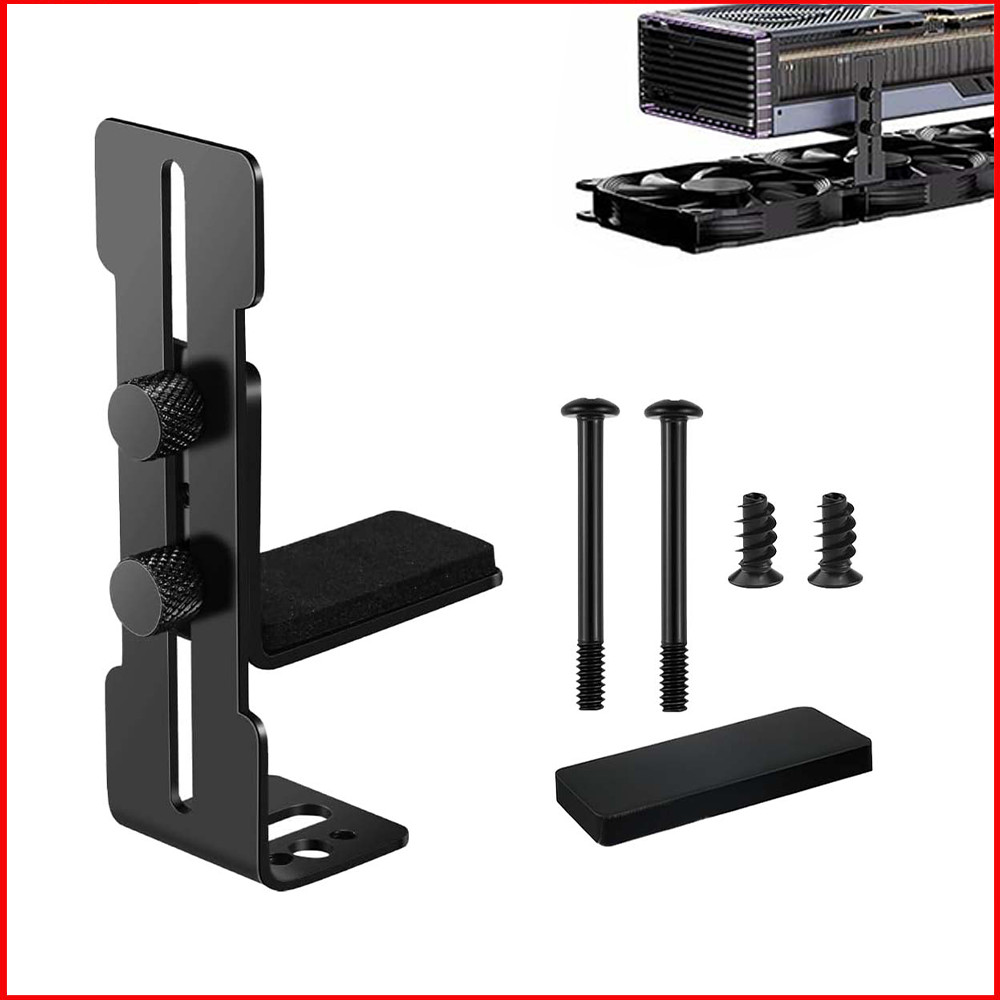 Suporte para Placa Gráfica GPU Anti-curvatura Preto – Regulagem Fácil, para Comp