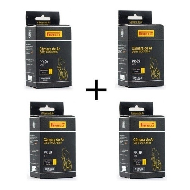 4 Câmara De Ar Pirelli Mtb 29 X 1.75/2.35 Presta (bico Fino)