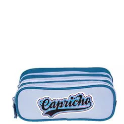 Estojo 3 Compartimentos Capricho Class Cosmic Patches - Azul