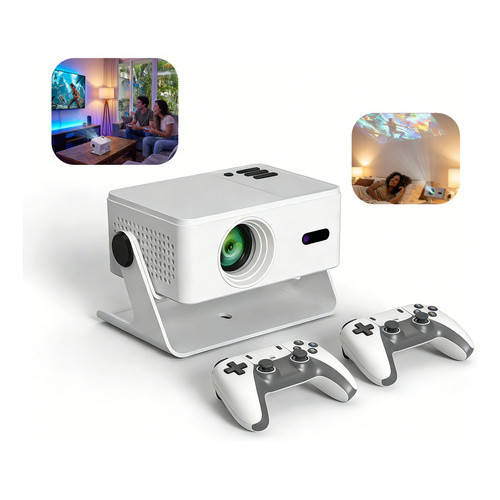 【Hanabi】Projetor Profissional Android 4k Portátil 5g Wifi Full Hd Branco 127/220v