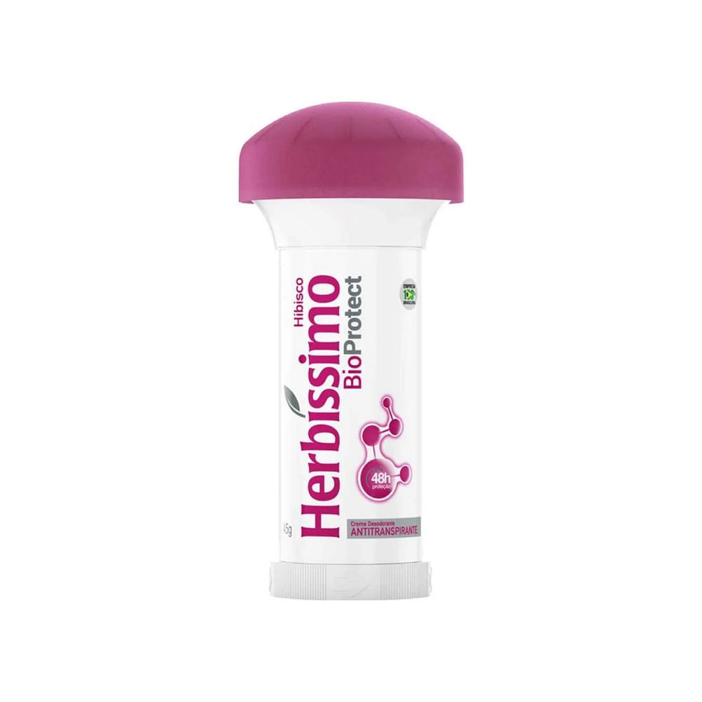 Desodorante Herbíssimo Bioprotect Stick Creme Hibisco 45g em Oferta na Shopee