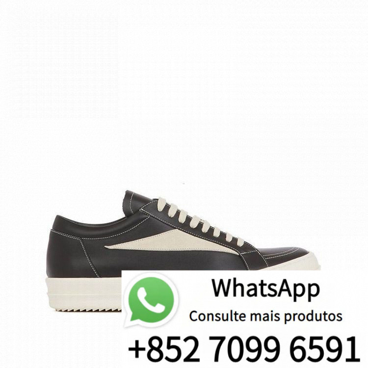                   DVIA RICKOWENS Rick Owens mesmo estilo 23 outono/inverno novos tênis masculinos de couro vintage SCCC 