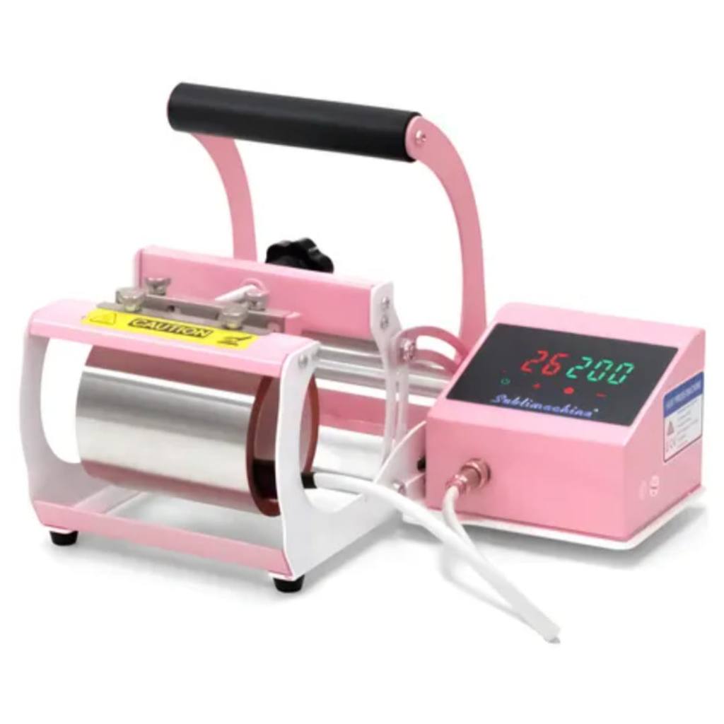 Prensa Sublimadora Transfer Térmica Cilíndrica Rosa