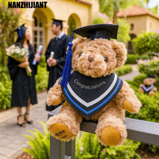 NANZHIJIANT Urso Brinquedo De Pelúcia , 20cm Temporada De Formatura Médico Boneca , Boné De Doutorado Animal