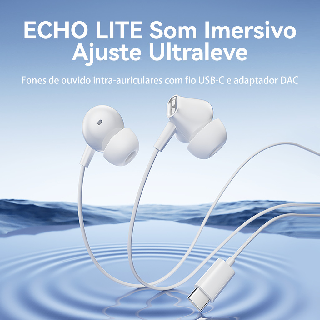 Vention Fone Ouvido Usb-c In-ear Com Fio e Microfone Branco