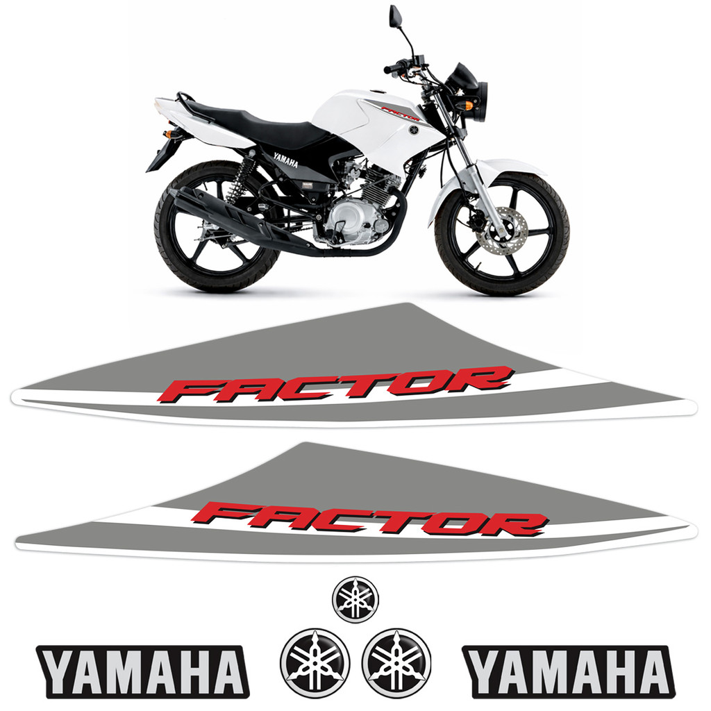 Adesivos Para Yamaha Factor 125 Ybr 2015/2016 K1 Moto Branca