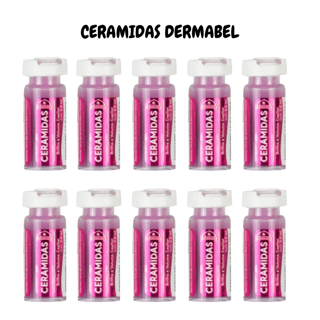 Ampola de Vitamina Ceramidas Selador de Cutículas Brilho e Força Capilar 2,8ml Dermabel em Oferta na Shopee