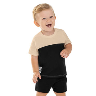 Conjunto Bebê Menino Bicolor Com Bolso Colorittá Marrom em Oferta na Shopee