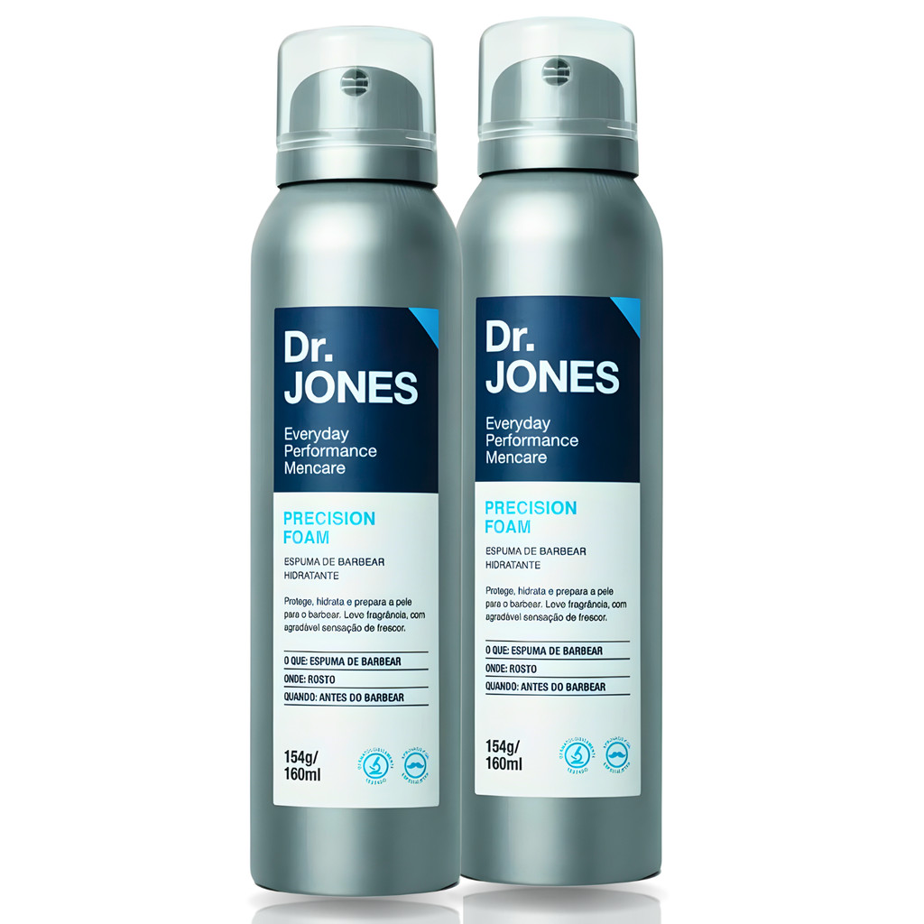 Kit 2 Espumas de Barbear Dr Jones Precision Foam 160ml