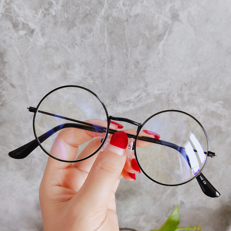 Influenciador mesmo estilo óculos de armação preta olhos de miopia podem ser equipados com grau meninas anti-luz azul óc