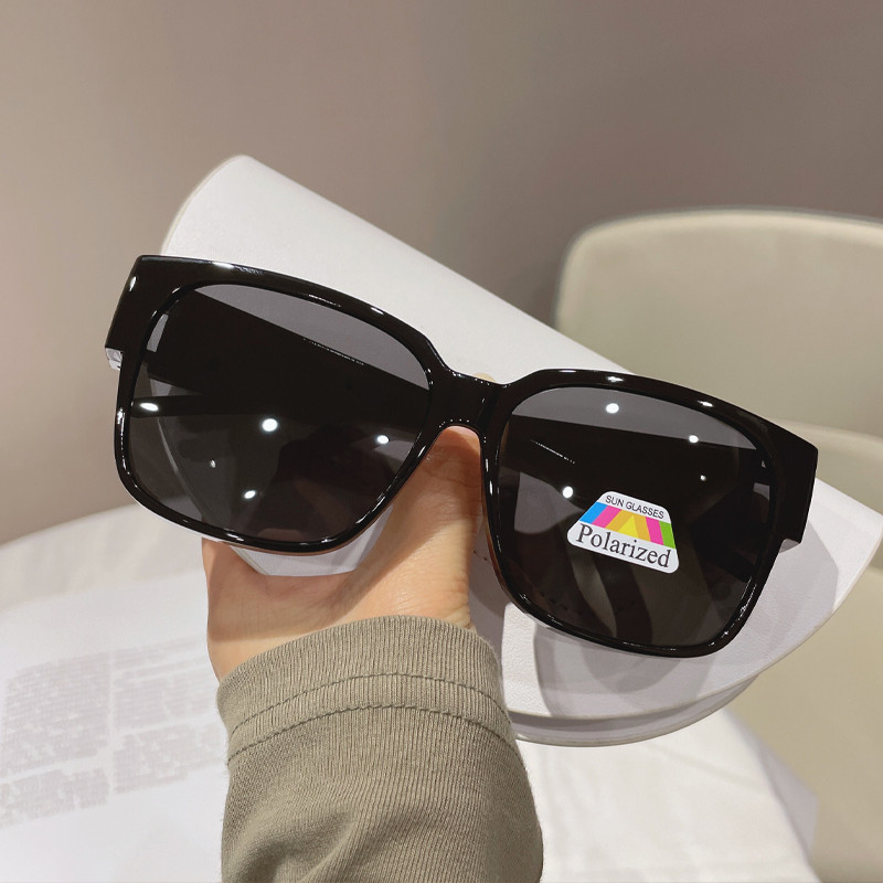 Óculos de miopia óculos de sol grande ampliado usar miopia óculos de sol das mulheres dos homens Clip-On condução óculos