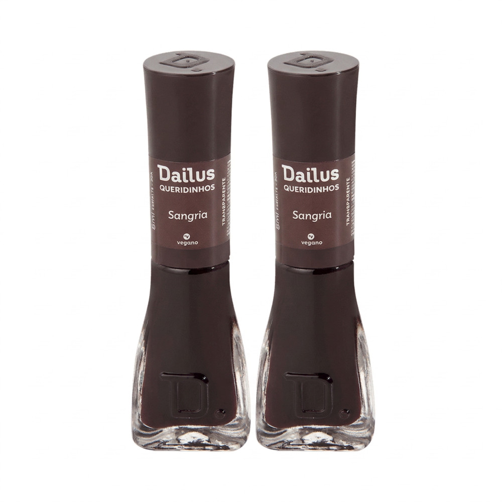Kit 2 Esmaltes Dailus Transparente Sangria